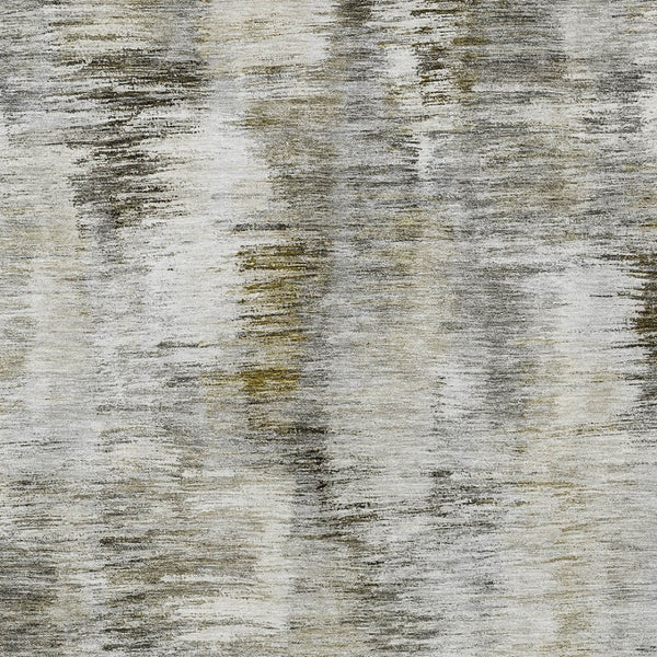 Homeroots 3' Inviting Green Gray And Purple Abstract Washable Indoor Outdoor Area Rug For Versatile Spaces 5' X 8' Polyester 587843