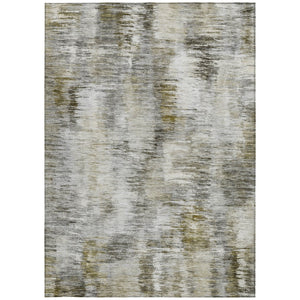 Homeroots 3' Inviting Green Gray And Purple Abstract Washable Indoor Outdoor Area Rug For Versatile Spaces 9' X 12' Polyester 587846