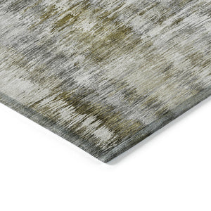 Homeroots 3' Inviting Green Gray And Purple Abstract Washable Indoor Outdoor Area Rug For Versatile Spaces 9' X 12' Polyester 587846