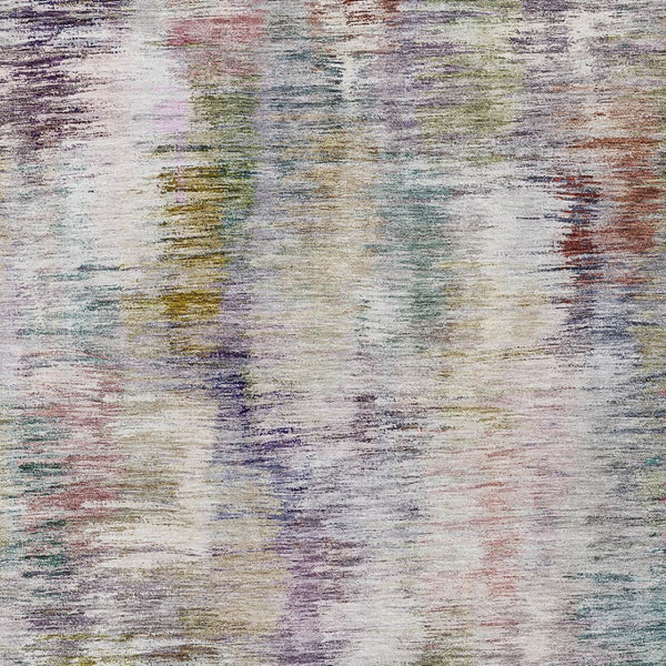Homeroots 3' Inviting Green Gray And Purple Abstract Washable Indoor Outdoor Area Rug For Versatile Spaces 9' X 12' Polyester 587852