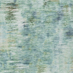 Homeroots 3' Inviting Green Gray And Purple Abstract Washable Indoor Outdoor Area Rug For Versatile Spaces 8' X 10' Polyester 587857