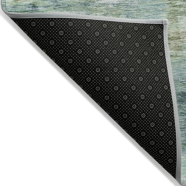 HomeRoots 9' Abstract Washable Area Rug in Teal, Blue, Green & Ivory – Durable, Stylish for Indoors & Outdoors 9' X 12' 587858