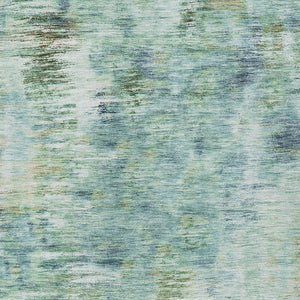 Homeroots 3' Inviting Green Gray And Purple Abstract Washable Indoor Outdoor Area Rug For Versatile Spaces 9' X 12' Polyester 587858