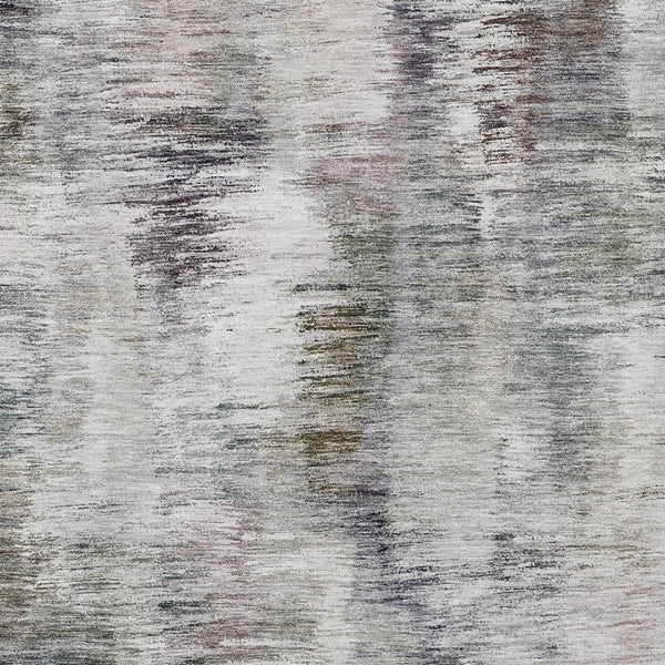 Homeroots 3' Inviting Green Gray And Purple Abstract Washable Indoor Outdoor Area Rug For Versatile Spaces 3' X 5' Polyester 587860