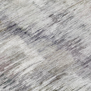 Homeroots 3' Inviting Green Gray And Purple Abstract Washable Indoor Outdoor Area Rug For Versatile Spaces 8' Round Polyester 587862