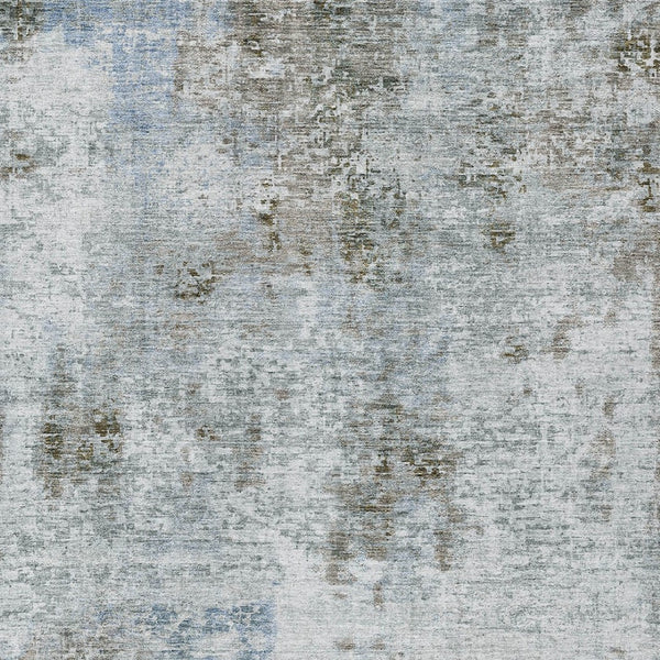 Homeroots 3' Denim Blue & Sky Blue Abstract Washable Area Rug For Indoor & Outdoor Spaces - Durable & Stylish 3' X 5' Polyester 587872