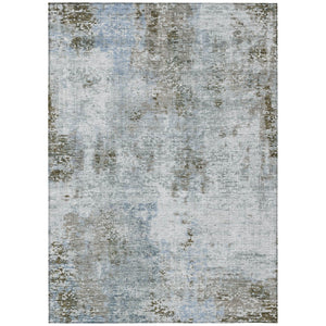 HomeRoots 5' Abstract Washable Indoor Outdoor Area Rug in Brown, Taupe & Gray - Stylish & Durable Design 8' X 10' 587875