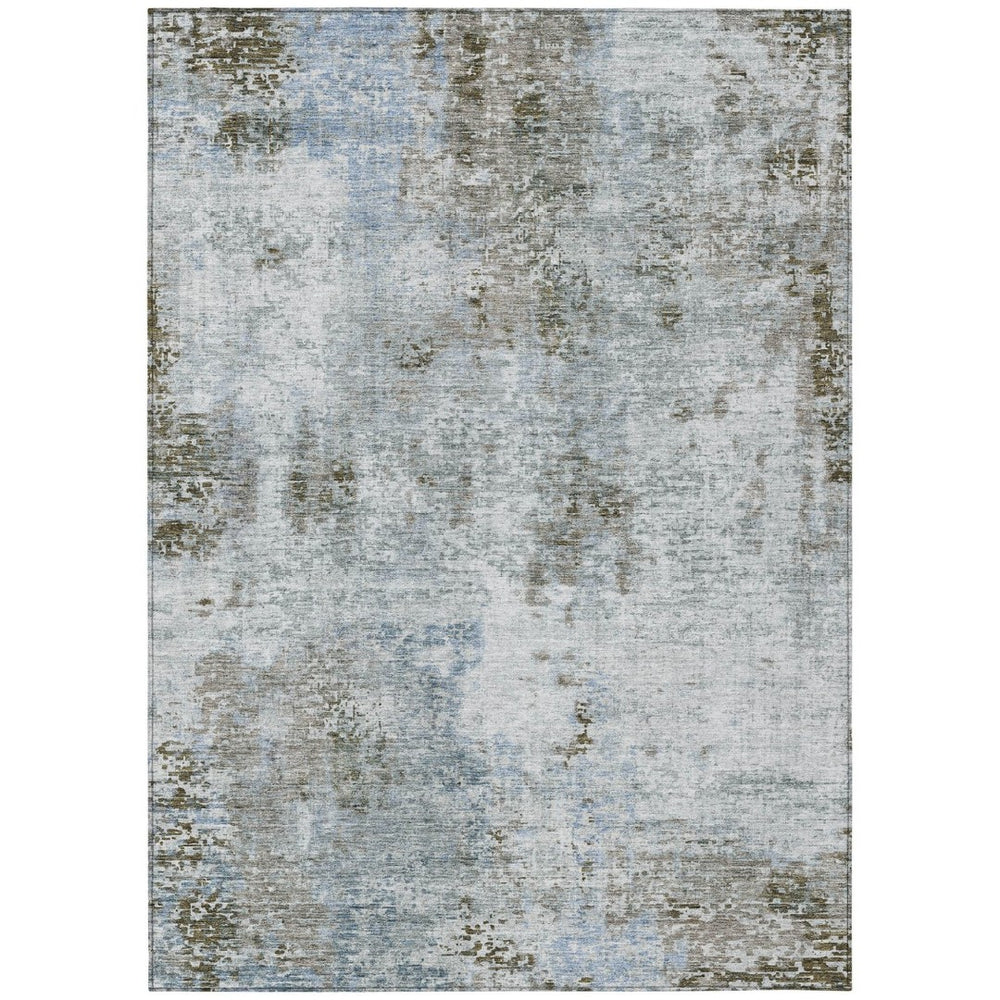 HomeRoots 9' Brown Taupe and Gray Abstract Washable Area Rug for Indoor and Outdoor Spaces – Stylish & Durable 9' X 12' 587876