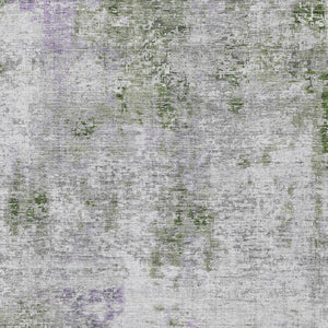 Homeroots 3' Denim Blue & Sky Blue Abstract Washable Area Rug For Indoor & Outdoor Spaces - Durable & Stylish 8' X 10' Polyester 587881