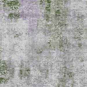 Homeroots 3' Denim Blue & Sky Blue Abstract Washable Area Rug For Indoor & Outdoor Spaces - Durable & Stylish 9' X 12' Polyester 587882