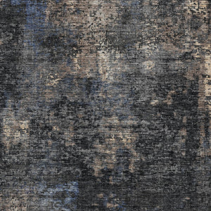 Homeroots 3' Charcoal Gray And Silver Abstract Washable Area Rug - Perfect For Indoor And Outdoor Spaces! 3' X 5' Polyester 587890