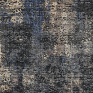 Homeroots 3' Charcoal Gray And Silver Abstract Washable Area Rug - Perfect For Indoor And Outdoor Spaces! 5' X 8' Polyester 587891