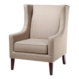 Madison Park Barton Modern/Contemporary Wing Chair FPF18-0152 Taupe