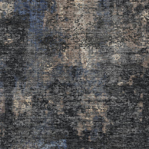 Homeroots 3' Charcoal Gray And Silver Abstract Washable Area Rug - Perfect For Indoor And Outdoor Spaces! 10' X 14' Polyester 587895