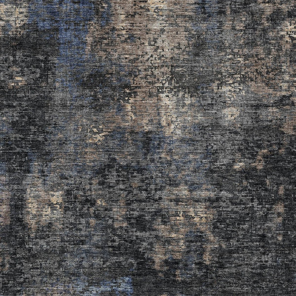 Homeroots 3' Charcoal Gray And Silver Abstract Washable Area Rug - Perfect For Indoor And Outdoor Spaces! 10' X 14' Polyester 587895