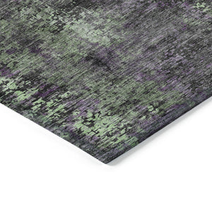 Homeroots 3' Charcoal Gray And Silver Abstract Washable Area Rug - Perfect For Indoor And Outdoor Spaces! 5' X 8' Polyester 587897