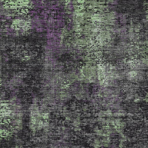 Homeroots 3' Charcoal Gray And Silver Abstract Washable Area Rug - Perfect For Indoor And Outdoor Spaces! 9' X 12' Polyester 587900