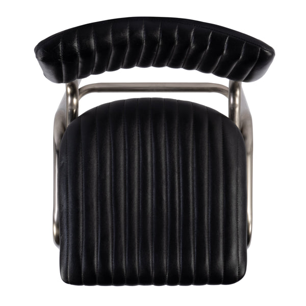 Butler Specialty Waylon Stylish Leather And Iron Bar Stool With Backrest And Footrest For Modern Home Bars Black,Silver Iron,Leather,Engineered Wood 5879034-butler