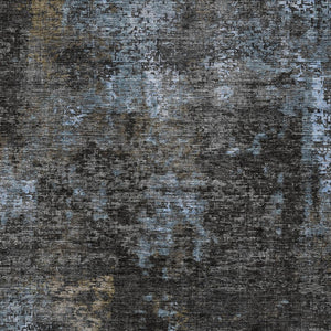 Homeroots 3' Charcoal Gray And Silver Abstract Washable Area Rug - Perfect For Indoor And Outdoor Spaces! 5' X 8' Polyester 587903