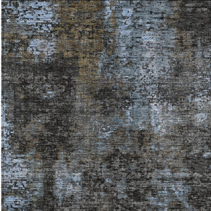 Homeroots 3' Charcoal Gray And Silver Abstract Washable Area Rug - Perfect For Indoor And Outdoor Spaces! 8' X 10' Polyester 587905