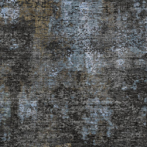 Homeroots 3' Charcoal Gray And Silver Abstract Washable Area Rug - Perfect For Indoor And Outdoor Spaces! 9' X 12' Polyester 587906