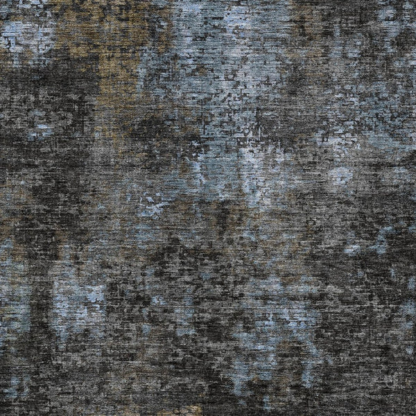 Homeroots 3' Charcoal Gray And Silver Abstract Washable Area Rug - Perfect For Indoor And Outdoor Spaces! 9' X 12' Polyester 587906