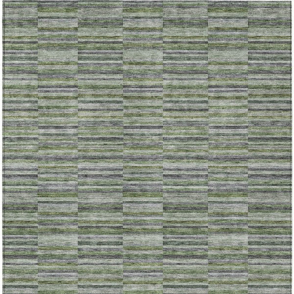 Homeroots 3' Stylish Navy And Denim Striped Washable Area Rug For Indoor And Outdoor Spaces, Durable Design 3' X 5' Polyester 587914