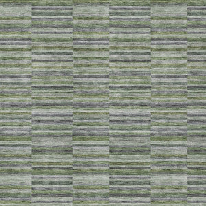 Homeroots 3' Stylish Navy And Denim Striped Washable Area Rug For Indoor And Outdoor Spaces, Durable Design 8' X 10' Polyester 587917