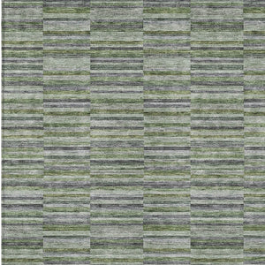 Homeroots 3' Stylish Navy And Denim Striped Washable Area Rug For Indoor And Outdoor Spaces, Durable Design 10' X 14' Polyester 587919