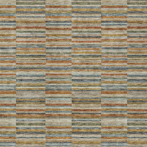 Homeroots 3' Stylish Navy And Denim Striped Washable Area Rug For Indoor And Outdoor Spaces, Durable Design 3' X 5' Polyester 587920