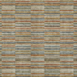 Homeroots 3' Stylish Navy And Denim Striped Washable Area Rug For Indoor And Outdoor Spaces, Durable Design 8' X 10' Polyester 587923