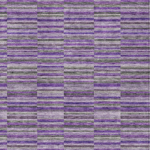 Homeroots 3' Stylish Navy And Denim Striped Washable Area Rug For Indoor And Outdoor Spaces, Durable Design 9' X 12' Polyester 587930