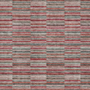 Homeroots 3' Stylish Navy And Denim Striped Washable Area Rug For Indoor And Outdoor Spaces, Durable Design 5' X 8' Polyester 587933