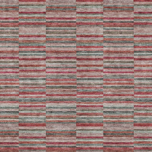 Homeroots 3' Stylish Navy And Denim Striped Washable Area Rug For Indoor And Outdoor Spaces, Durable Design 8' X 10' Polyester 587935