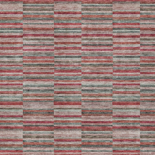 Homeroots 3' Stylish Navy And Denim Striped Washable Area Rug For Indoor And Outdoor Spaces, Durable Design 10' X 14' Polyester 587937