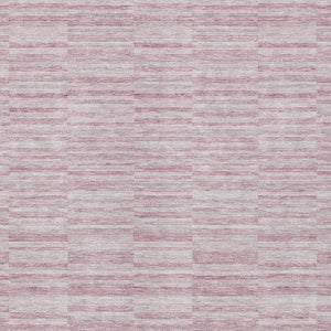 Homeroots 3' Blush Pink And Beige Striped Washable Area Rug - Stylish Indoor Outdoor Decor For Any Space 8' X 10' Polyester 587947