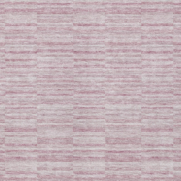 Homeroots 3' Blush Pink And Beige Striped Washable Area Rug - Stylish Indoor Outdoor Decor For Any Space 8' X 10' Polyester 587947