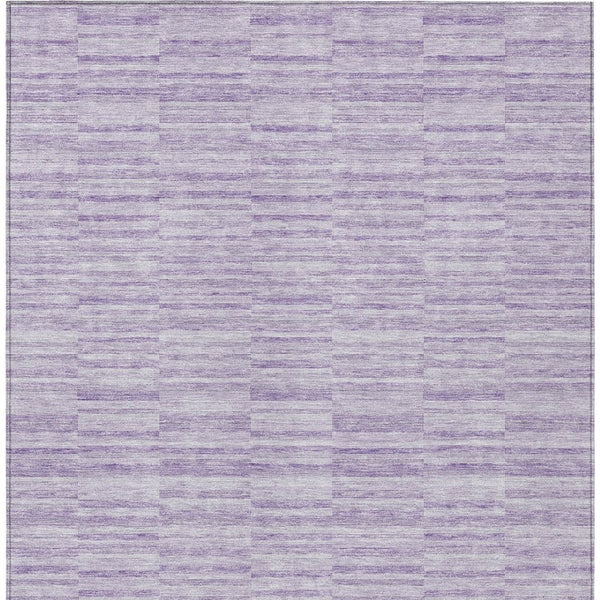 Homeroots 3' Blush Pink And Beige Striped Washable Area Rug - Stylish Indoor Outdoor Decor For Any Space 3' X 5' Polyester 587950