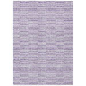 HomeRoots 9' Stylish Plum and Purple Striped Washable Area Rug for Indoor and Outdoor High-Traffic Spaces 9' X 12' 587954