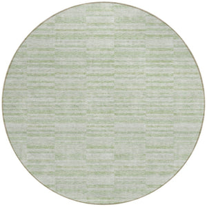 Homeroots 3' Blush Pink And Beige Striped Washable Area Rug - Stylish Indoor Outdoor Decor For Any Space 8' Round Polyester 587958