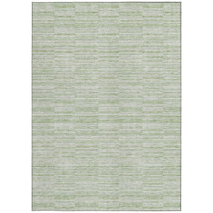 HomeRoots 9' Sage and Green Striped Washable Area Rug for Indoor and Outdoor Spaces - Durable, Stylish, Easy Care 9' X 12' 587960
