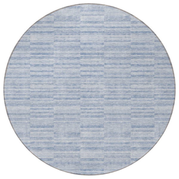 Homeroots 3' Blush Pink And Beige Striped Washable Area Rug - Stylish Indoor Outdoor Decor For Any Space 8' Round Polyester 587964