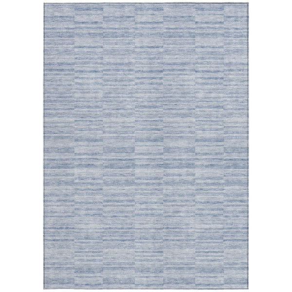 Homeroots 3' Blush Pink And Beige Striped Washable Area Rug - Stylish Indoor Outdoor Decor For Any Space 8' X 10' Polyester 587965