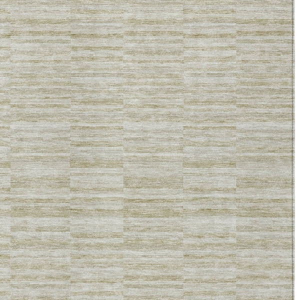 Homeroots 3' Blush Pink And Beige Striped Washable Area Rug - Stylish Indoor Outdoor Decor For Any Space 5' X 8' Polyester 587975