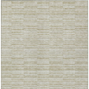 Homeroots 3' Blush Pink And Beige Striped Washable Area Rug - Stylish Indoor Outdoor Decor For Any Space 9' X 12' Polyester 587978