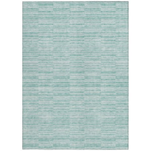 Homeroots 3' Blush Pink And Beige Striped Washable Area Rug - Stylish Indoor Outdoor Decor For Any Space 5' X 8' Polyester 587981
