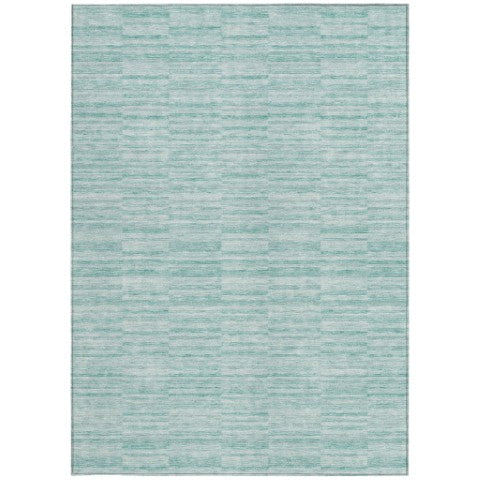 Homeroots 3' Blush Pink And Beige Striped Washable Area Rug - Stylish Indoor Outdoor Decor For Any Space 5' X 8' Polyester 587981