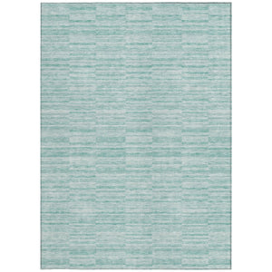 Homeroots 3' Blush Pink And Beige Striped Washable Area Rug - Stylish Indoor Outdoor Decor For Any Space 5' X 8' Polyester 587981
