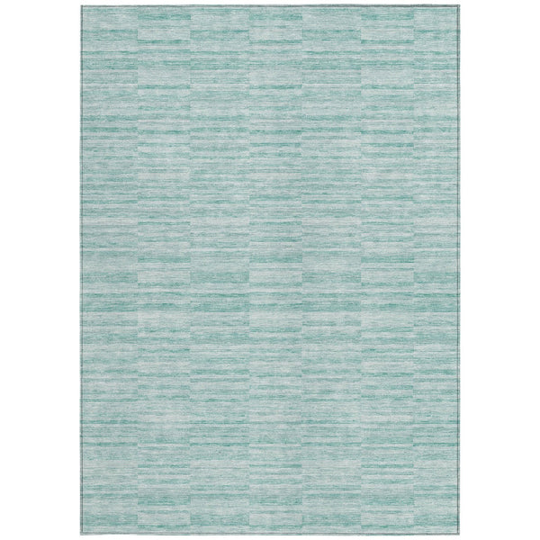 Homeroots 3' Blush Pink And Beige Striped Washable Area Rug - Stylish Indoor Outdoor Decor For Any Space 5' X 8' Polyester 587981