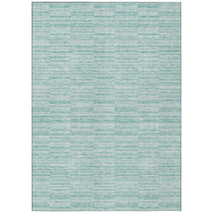 Homeroots 3' Blush Pink And Beige Striped Washable Area Rug - Stylish Indoor Outdoor Decor For Any Space 5' X 8' Polyester 587981